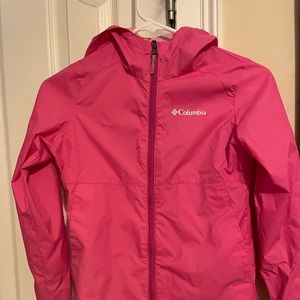 Columbia Size 7/8 girls  Pink rain jacket